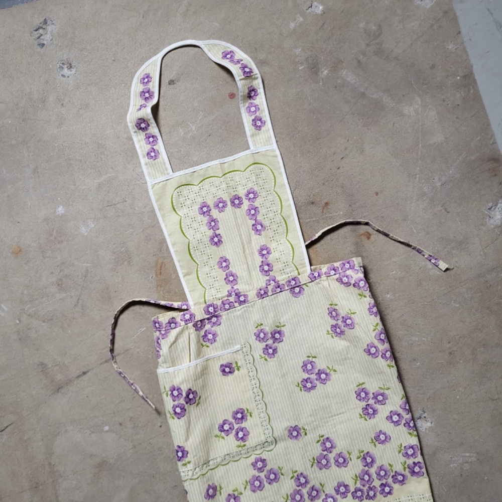 *Free With Purchase* 70’s apron floral seventies 70s 1970s home decor vintage - Picture 3 of 8